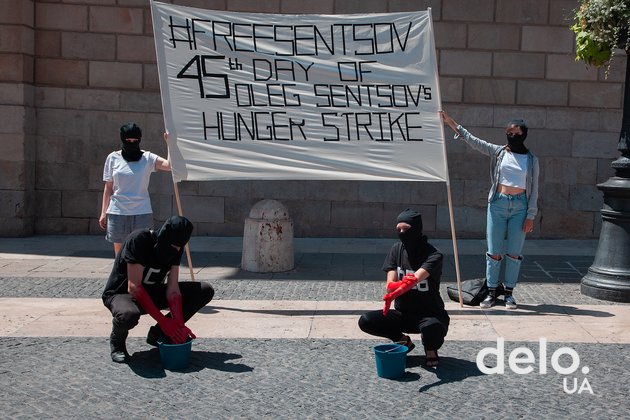 В Барселоне протестуют против заключения Олега Сенцова